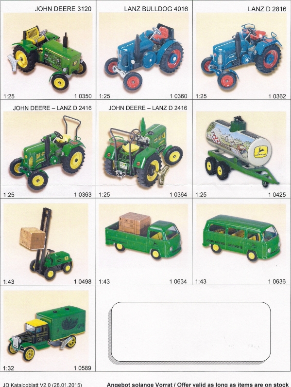 Blechspielzeug Traktor John Deere-Lanz D2416 von KOVAP 0363 